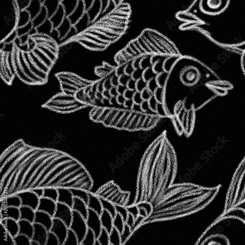 black and white fish