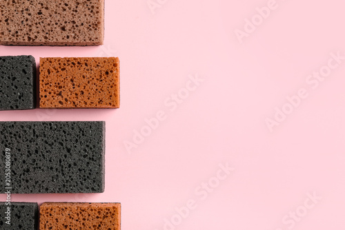 Different cleaning sponges ...