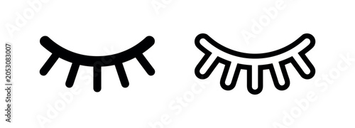 Bild auf Leinwand Closed eye icon vector