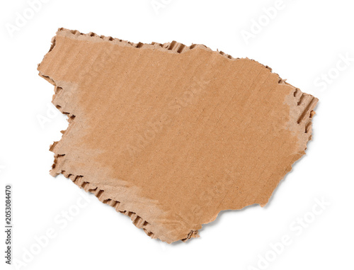 Piece of cardboard isolated...