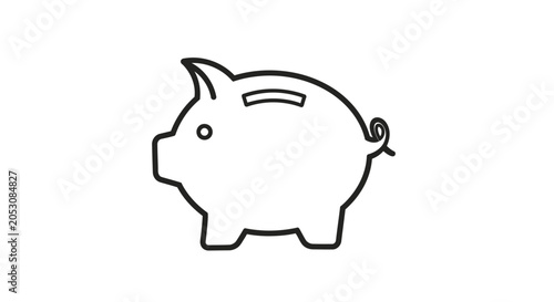 Piggy bank savings money concept icon.