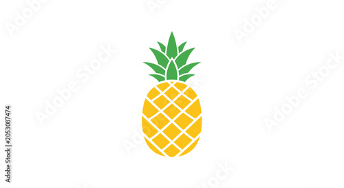 Obraz na plátně Fresh Pineapple Fruit Isolated.