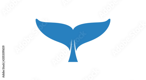 Bilde på lerret Blue whale tail fins ocean animal.