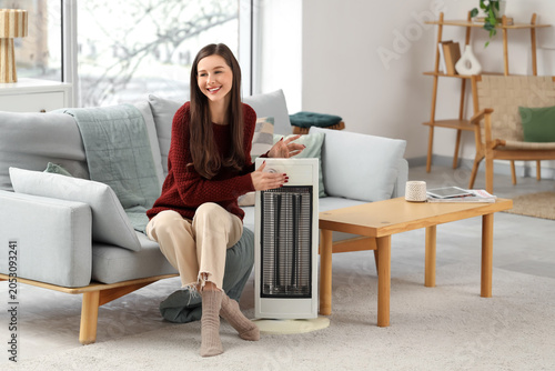 Young woman with electric h...