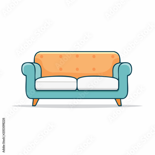 Cartoon Sofa Illustration