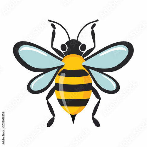 Cute cartoon bee illustration
