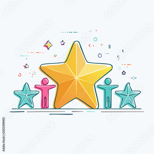 Star Rating System with Human Figures
