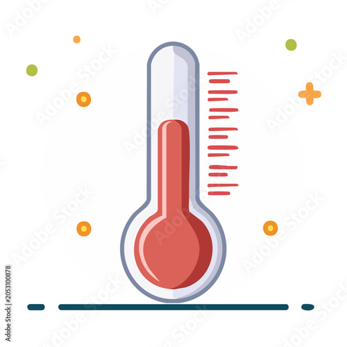 Flat design thermometer icon