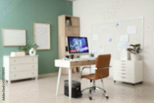 Blurred view of data scient...