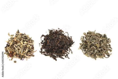 Various kinds of dry tea is...