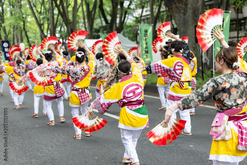 日本の祭り仙台青葉まつり雀踊り大流し