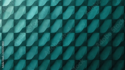 Abstract Teal Geometric Pattern Background.