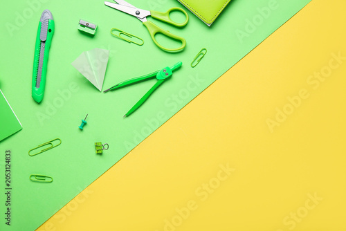 Set of school stationery wi...