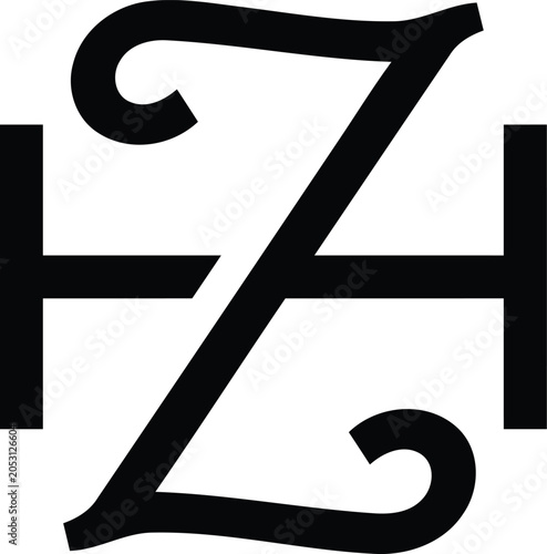 Photos hz logo zh z h letter logo design