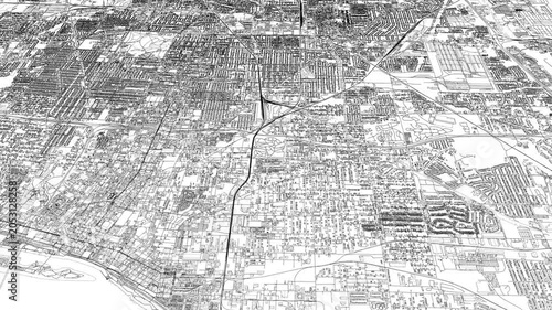 3D looped animation of city - Memphis Tennessee, USA
