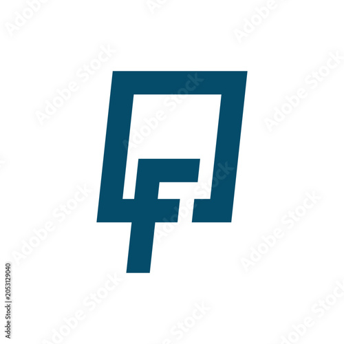 Abstract of letter Geometric Logo