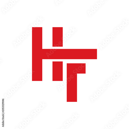 Red HF Monogram In Simple Logo