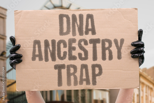 Schilderij op canvas "DNA ancestry trap" Genealogy test ensnares user