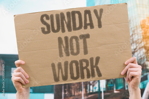 Billede på lærred "Sunday not work" Day of rest protected