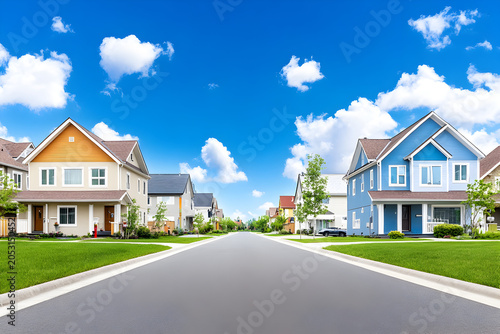 Bright Colored Houses Under Blue Sky
