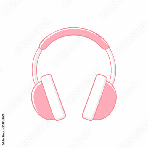 Pink Headphones Icon