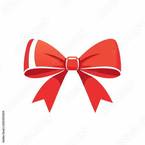 Red Ribbon Bow Illustration