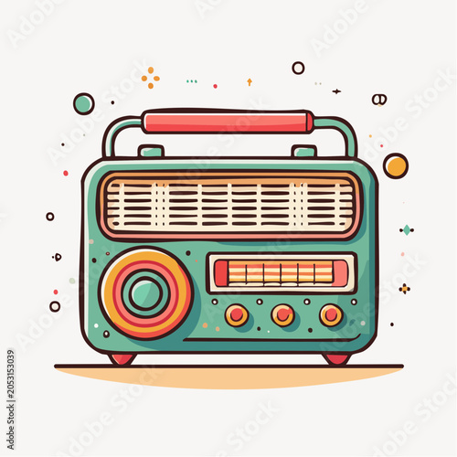 Retro Radio Illustration