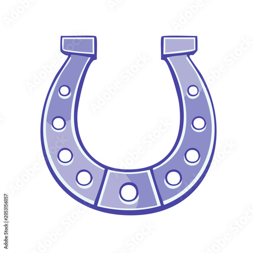 Purple horseshoe vector illustration