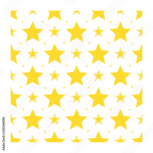 Yellow star pattern on white background