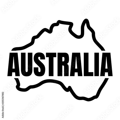 australia map icon logo design vector art