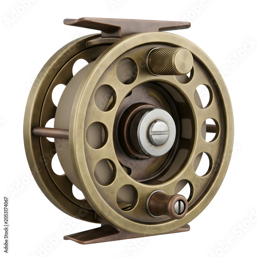Vintage Brass Fishing Reel
