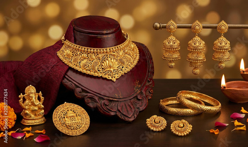 Akshaya Tritiya Special Gold Jewelry Offer Banner with Royal Indian Festive Theme