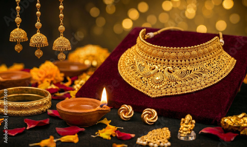 Akshaya Tritiya Festival Gold Investment and Jewelry Promotion Poster Design