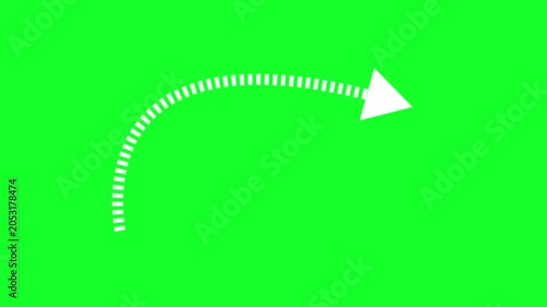 4K HD Green Screen White Arrow Animation | Dynamic Motion Graphics for Video Editing