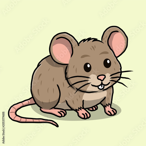 Cute Cartoon Mouse Illustration