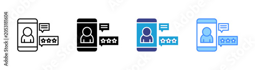 Obraz na płótnie Review icon set multiple style collection