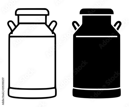 Photos Milk can illustration, minimalist outline and silhouette icon