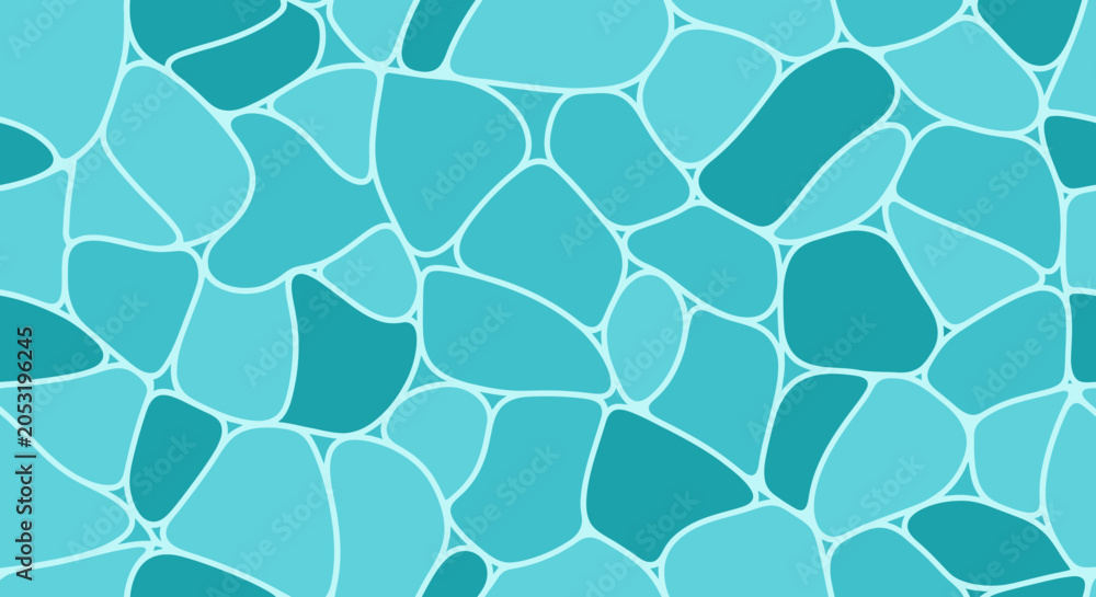Fototapeta premium Abstract blue mosaic texture, irregular shapes, modern pattern