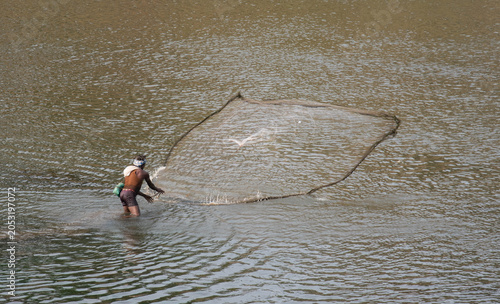 man in the water