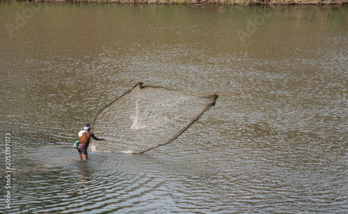 fishing in the river