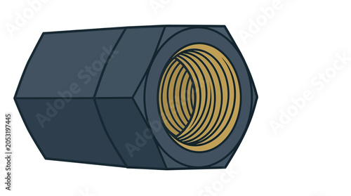Fotografie Detailed view of a metal nut.