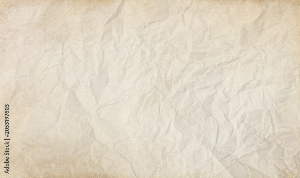 Fototapeta premium Damaged abstract crumpled old paper texture.