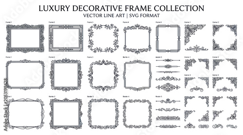 Luxury Decorative Vector Frames Collection - Ornate Borders & Corner Elements
