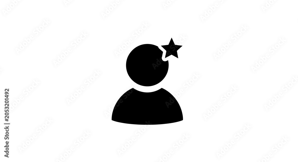 Εκτύπωση καμβά Black silhouette of a person.