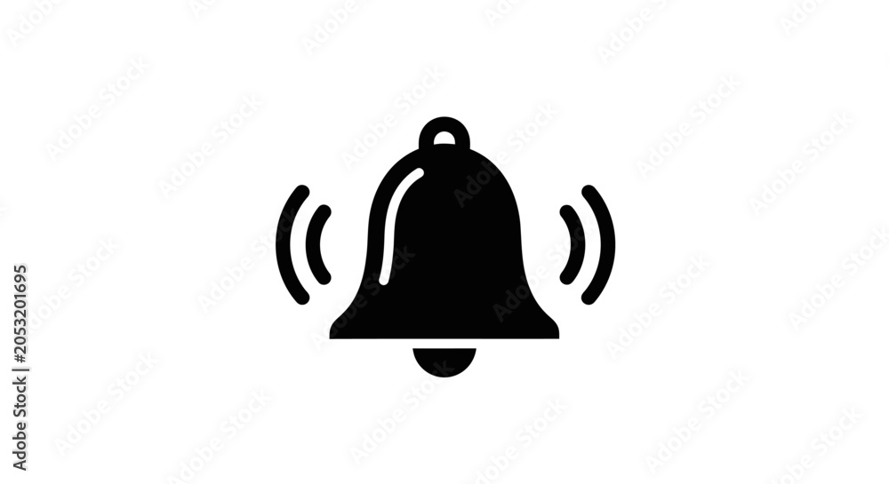 Foto Alarm Bell Ringing Notification Icon.