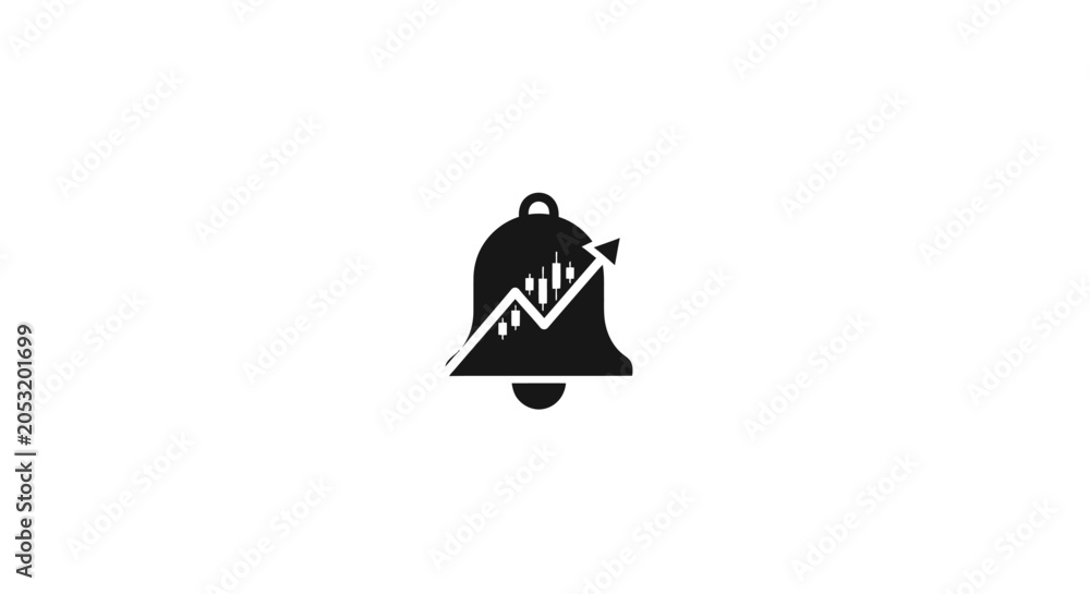 Εκτύπωση καμβά Alarm Bell Icon Symbol Warning Sign.