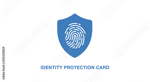 Quadro em tela Blue Identity Protection Card Security.