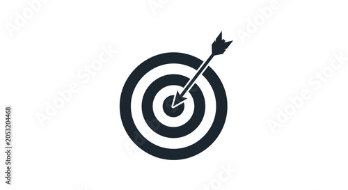 Konstfotografi Bullseye Target with Arrow Hitting Center.