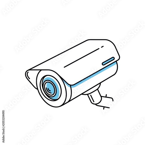 Security camera icon modern surveillance technology vector illustration