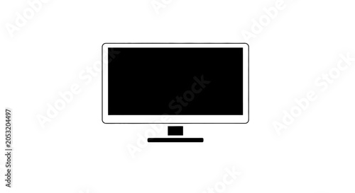 Tableau sur toile Modern flat screen television set.